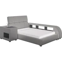 Kids reGen&trade; Recharged Gray 5 Pc Twin Bed with Nightstand and Bookcase