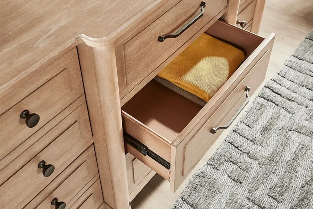 Kids Lindbrook Sand Bedroom with Alena Light Blue Twin Daybed and Twin Storage Trundle