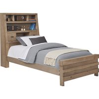 Kids Montana 2.0 Driftwood 3 Pc Twin Bookcase Bed