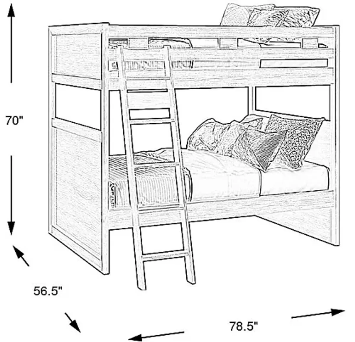 Ivy League 2.0 Walnut Full/Full Bunk Bed