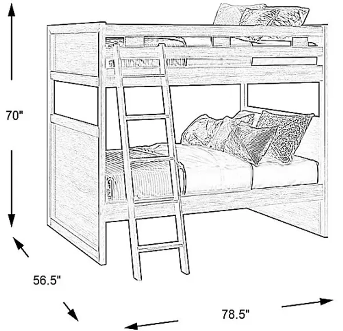 Ivy League 2.0 Walnut Full/Full Bunk Bed