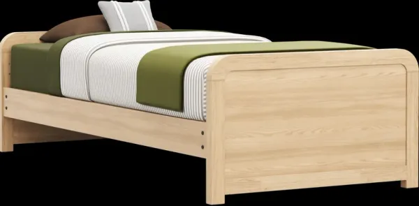 Kids Hidden Hills Light Oak Twin XL Low Profile Bed