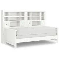 Kids Cottage Colors White 5 Pc Twin Bookcase Wall Bed