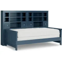 Kids Cottage Colors Navy 5 Pc Twin Bookcase Wall Bed