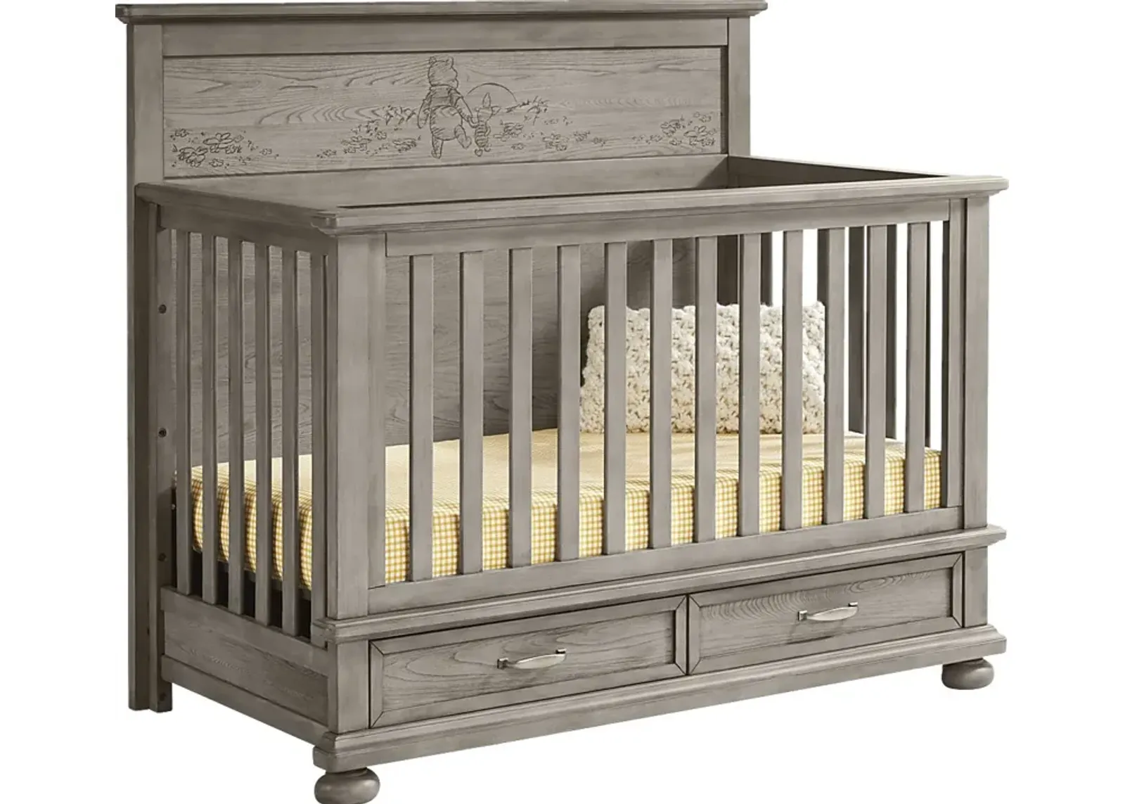 Disney Baby Woodland Adventures with Winnie the Pooh Classic Gray Convertible Crib