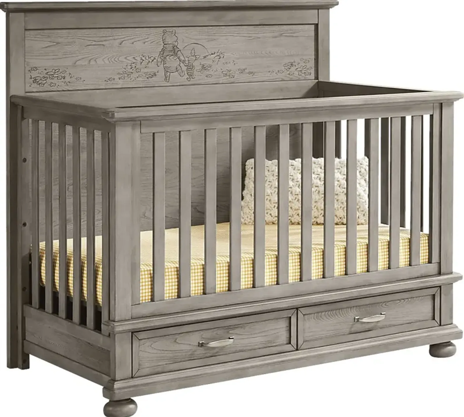 Disney Baby Woodland Adventures with Winnie the Pooh Classic Gray Convertible Crib