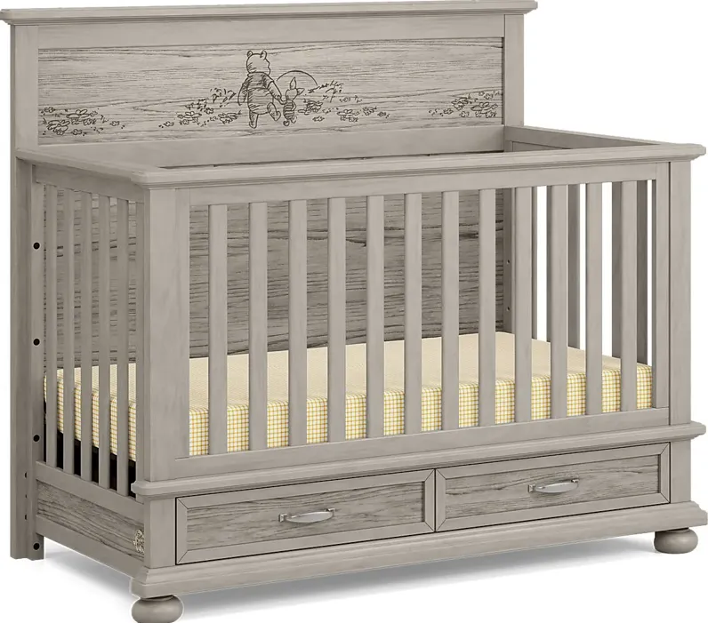 Disney Baby Woodland Adventures with Winnie the Pooh Classic Gray Convertible Crib