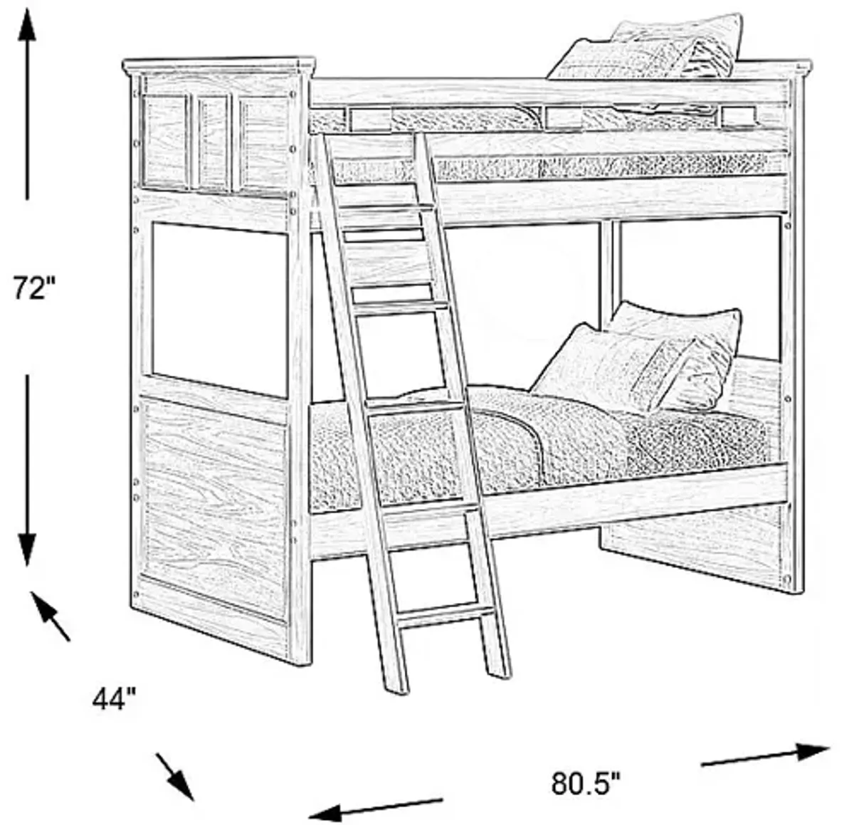 Kids Canyon Lake Java Twin/Twin Bunk