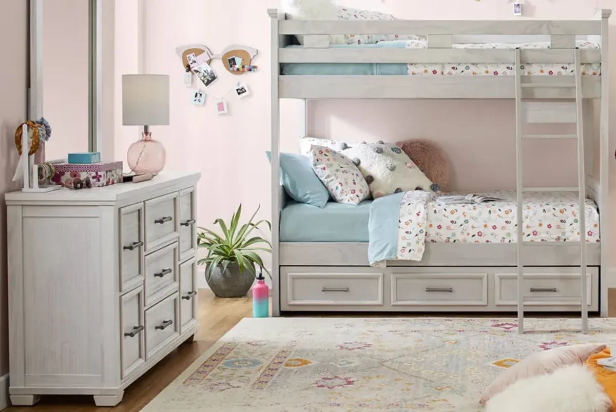 Kids Canyon Lake Ash Gray Twin/Twin Bunk Bed