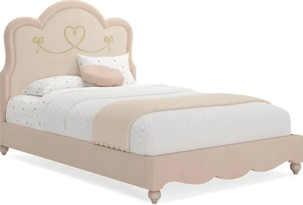 Disney Princess Pink Full Upholstered Bed