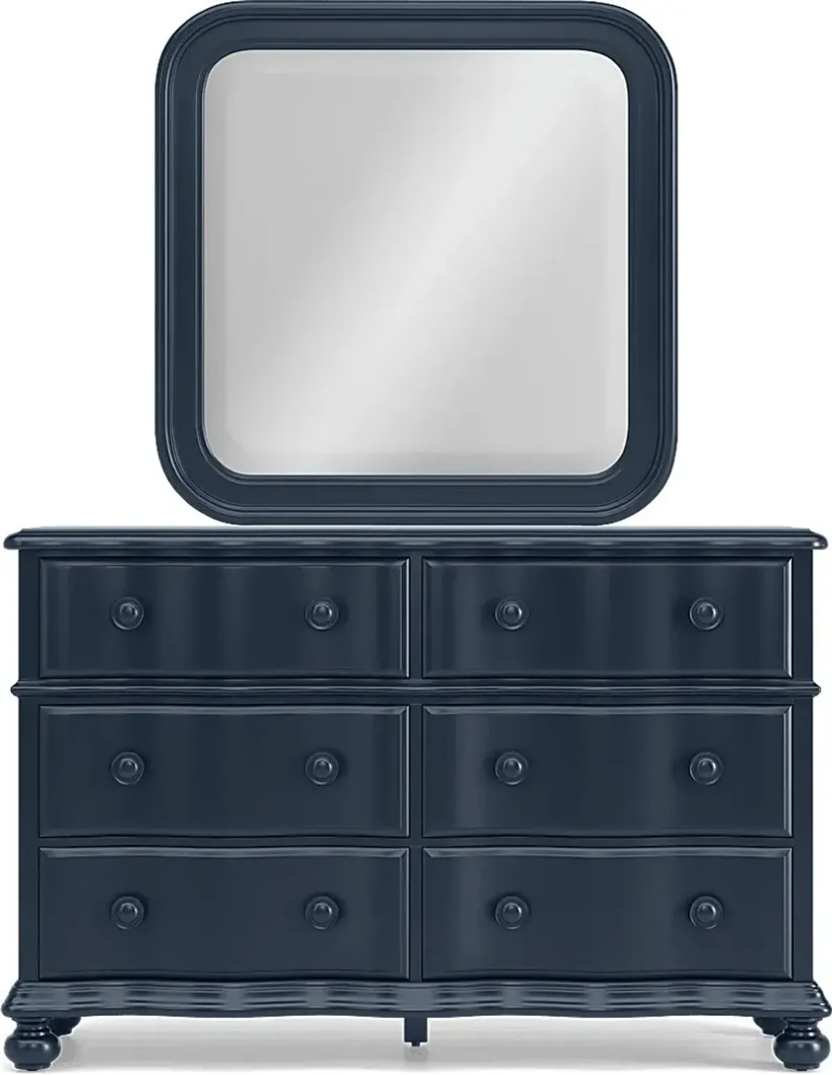 Kids San Simeon Blue Dresser with Square Mirror