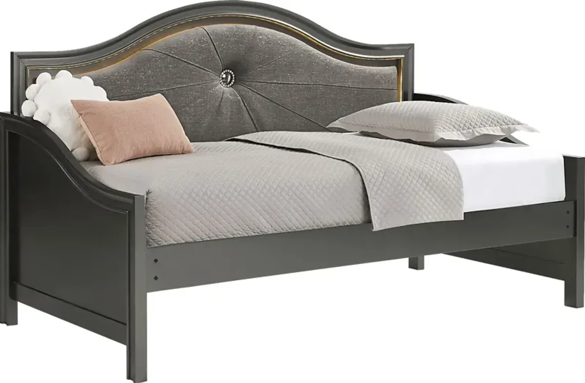 Kids Evangeline Charcoal Twin Daybed