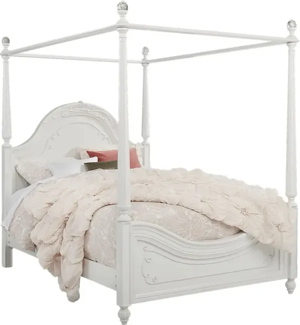 Disney Princess White Full Canopy Bed