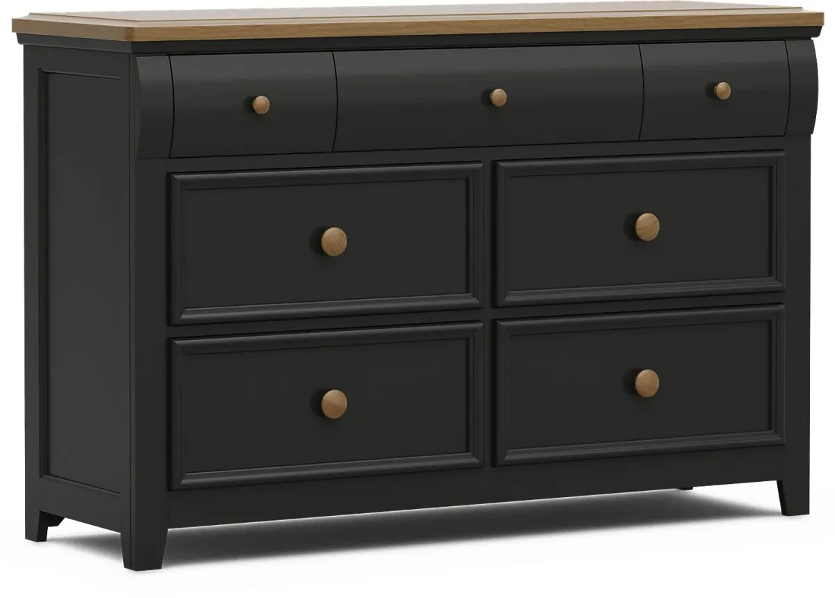 Kids Sugar Hollow Black Full Panel Bedroom