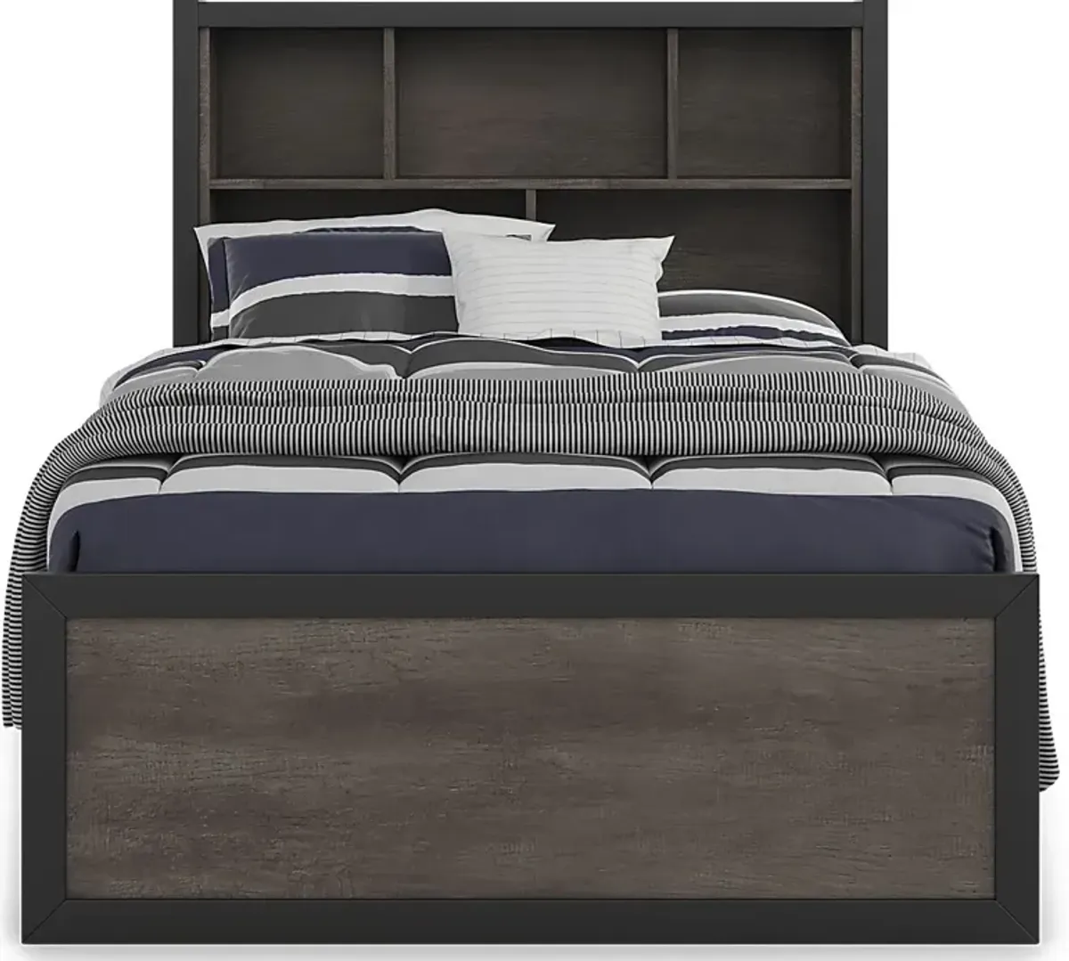 Kids Colefax Avenue Dark Gray Full Bookcase Bedroom