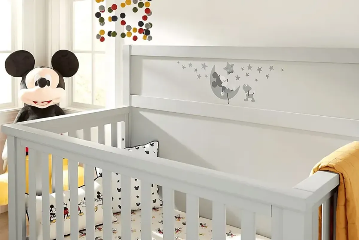 Disney Baby Starry Dreams with Mickey Mouse Gray Convertible Crib