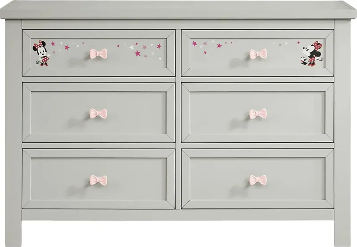 Starry Dreams With Minnie Mouse Gray Dresser