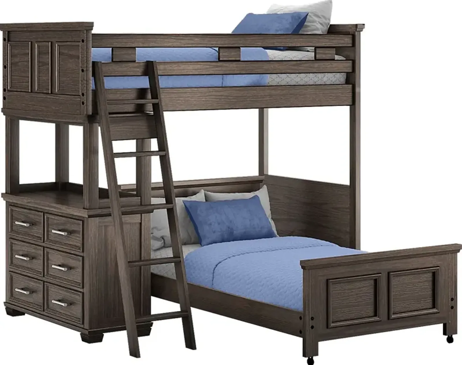 Kids Canyon Lake Java Twin/Twin Loft with Dresser