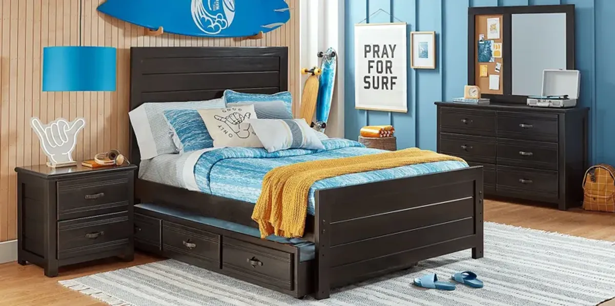 Kids Creekside 2.0 Charcoal 5 Pc Full Panel Bedroom