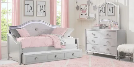 Kids Evangeline Silver 5 Pc Twin Daybed Bedroom