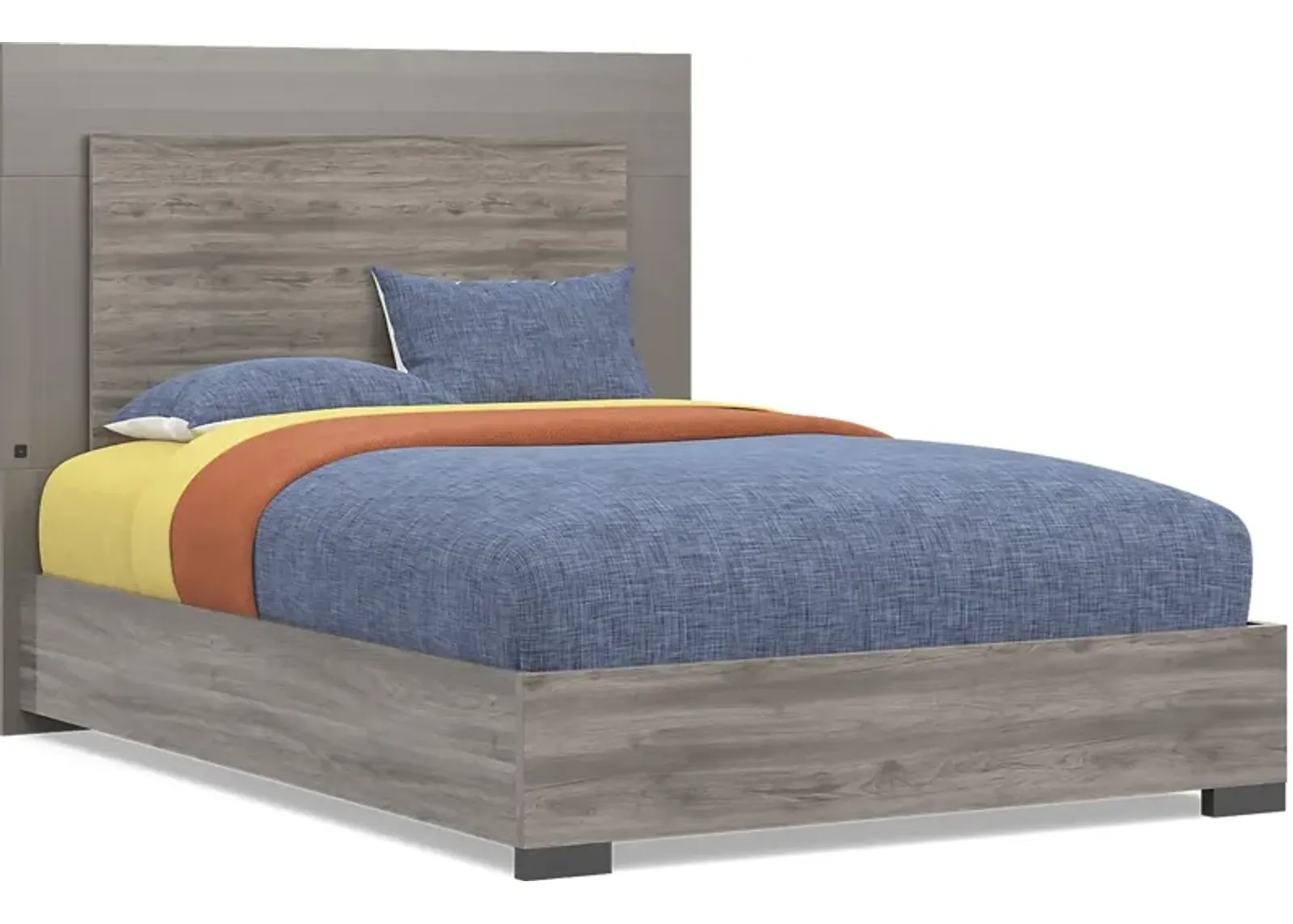 Kids Park Peak Gray 3 Pc Full Panel Bed