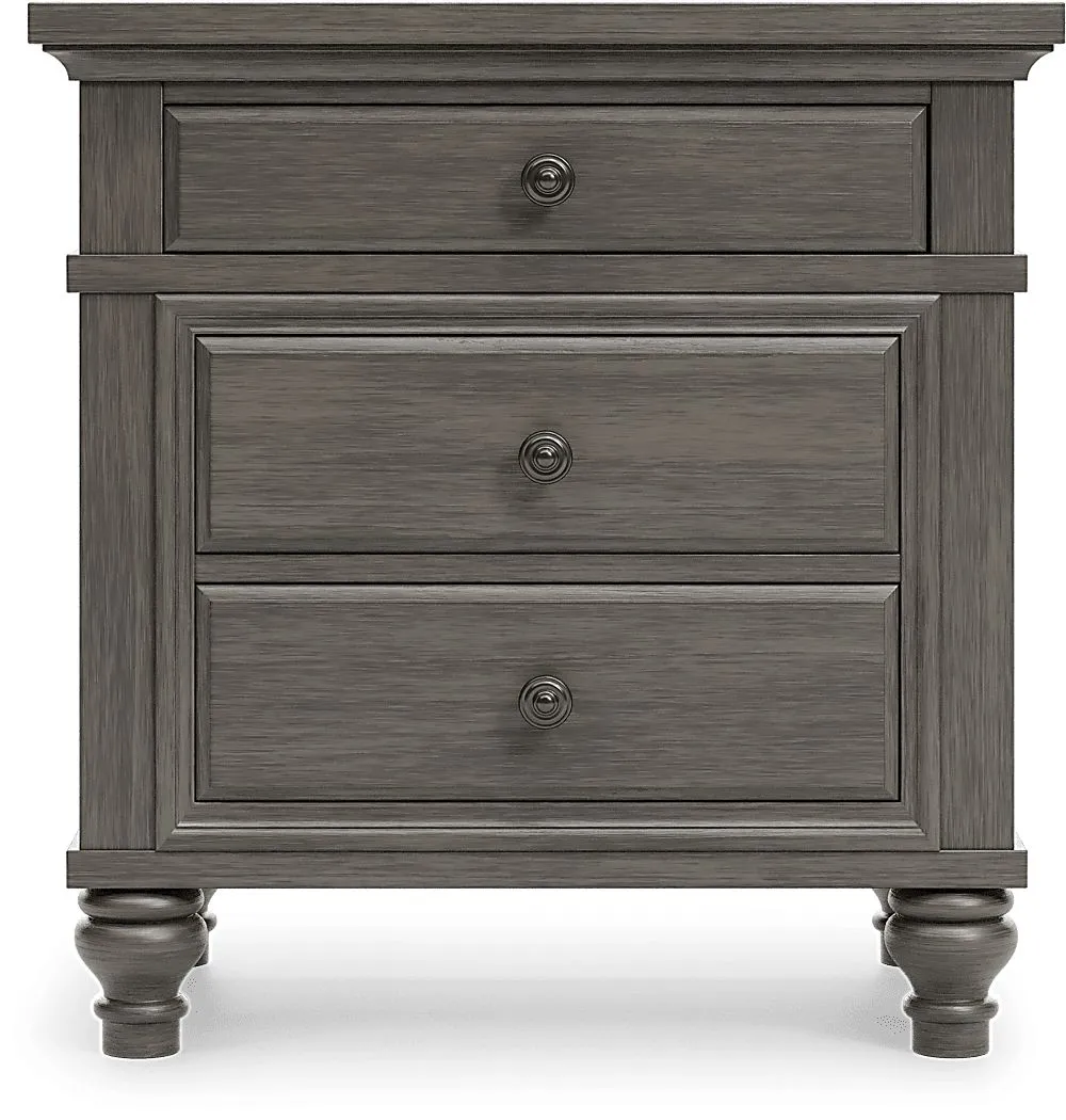 Lake Town Gray 7 Pc Queen Panel Bedroom with Storage