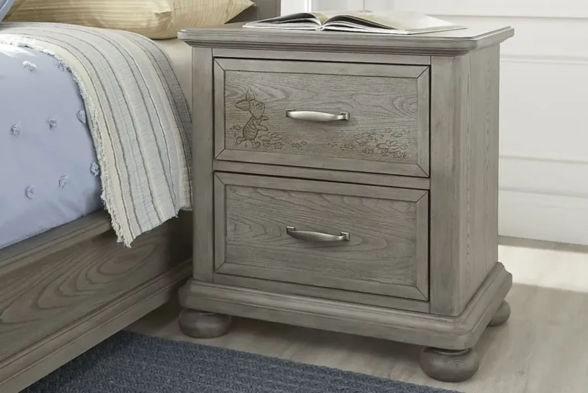 Disney Baby Woodland Adventures with Winnie the Pooh Classic Gray Nightstand