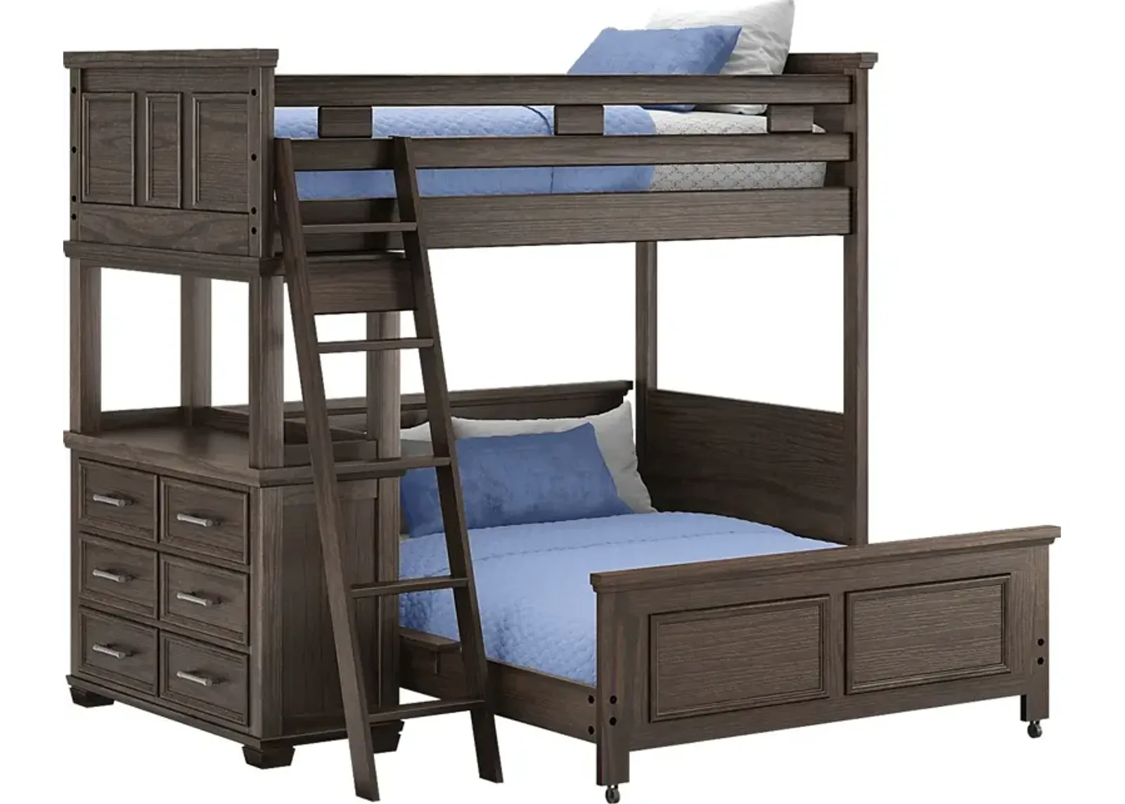 Kids Canyon Lake Java Twin/Full Loft with Dresser