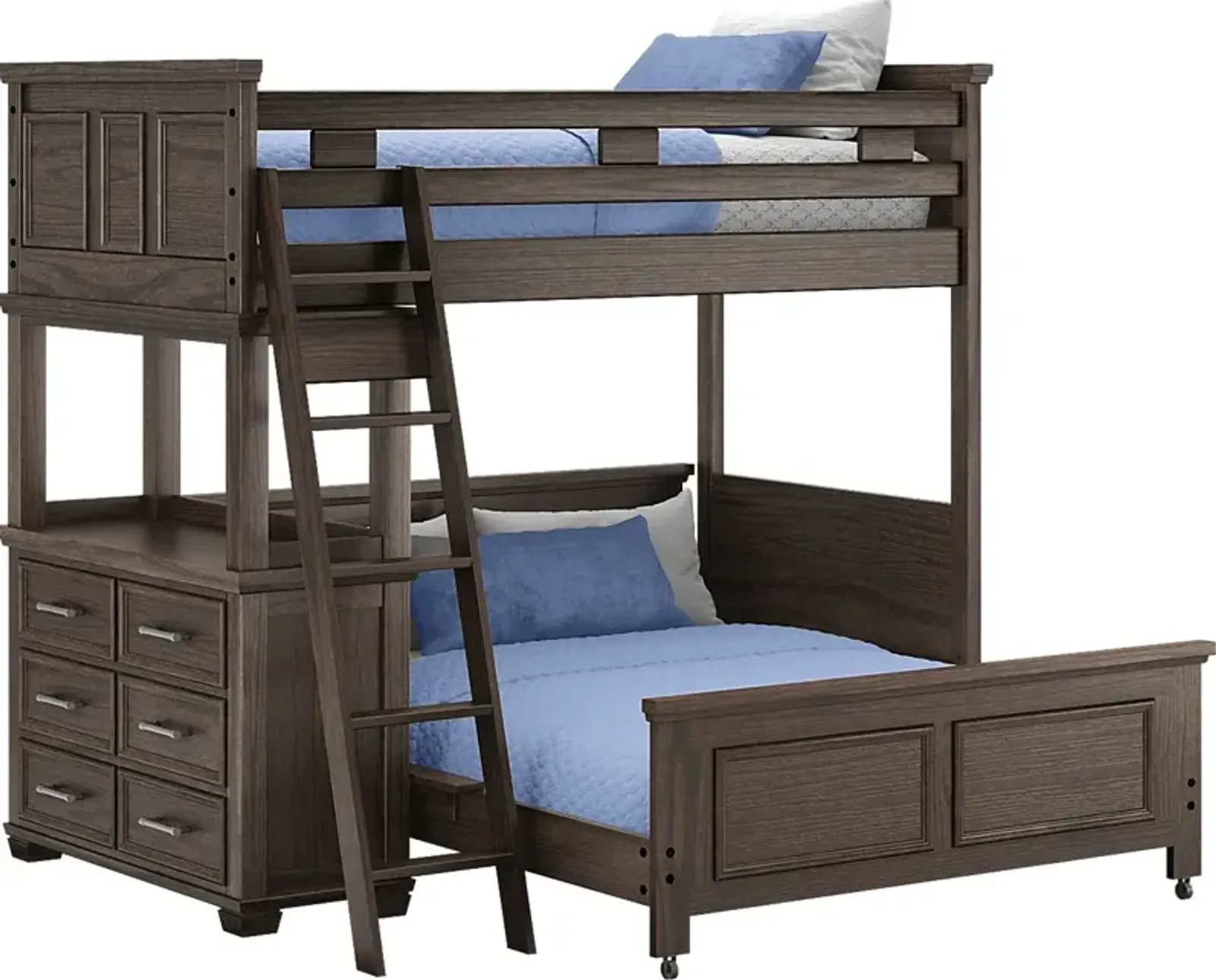 Kids Canyon Lake Java Twin/Full Loft with Dresser