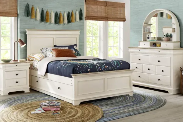 Kids Oberon Cream Full Panel Bedroom