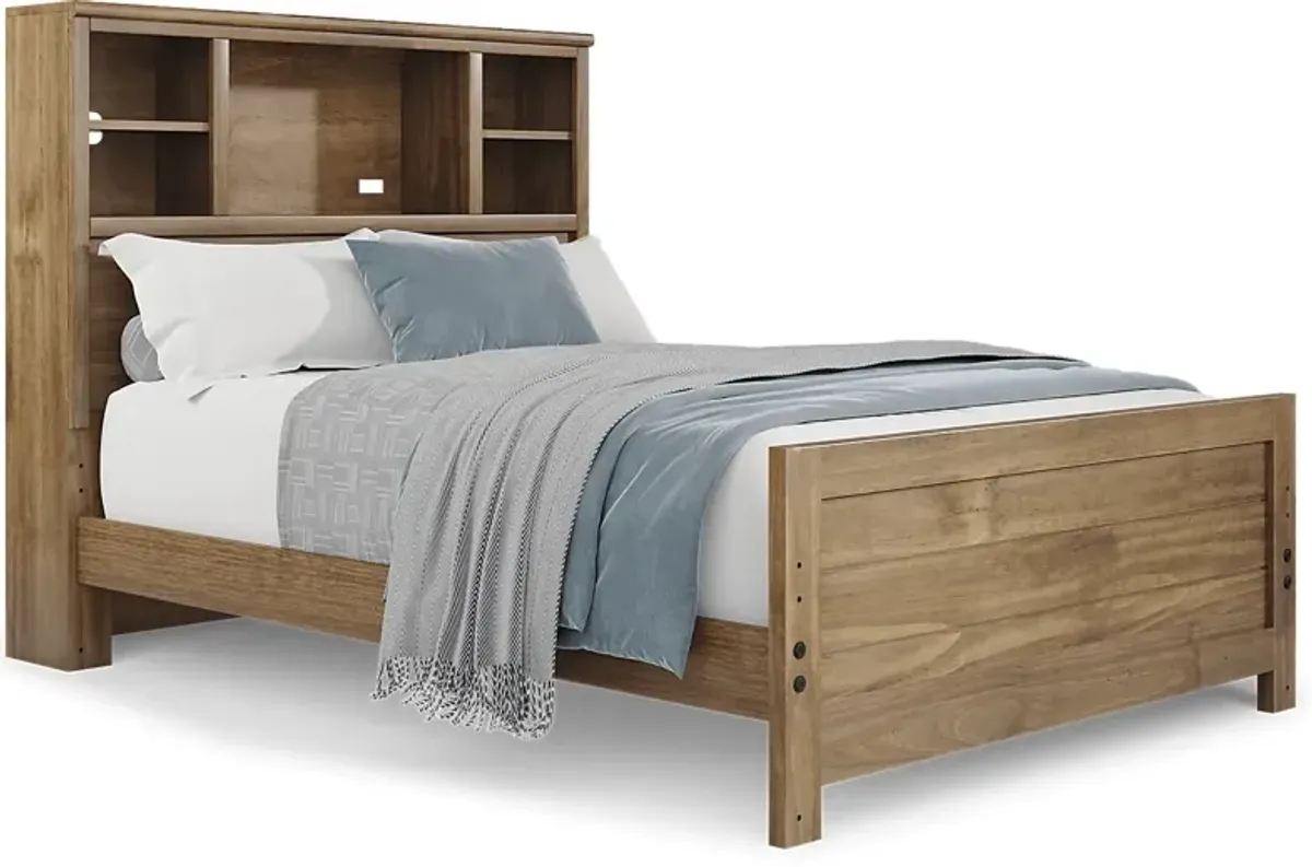 Kids Creekside 2.0 Chestnut 3 Pc Full Bookcase Bed