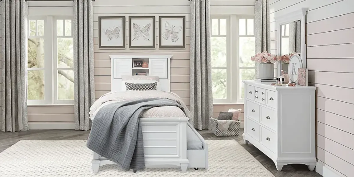 Kids Hilton Head White 3 Pc Twin Bookcase Bed