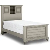 Kids Hilton Head Gray 3 Pc Twin Bookcase Bed