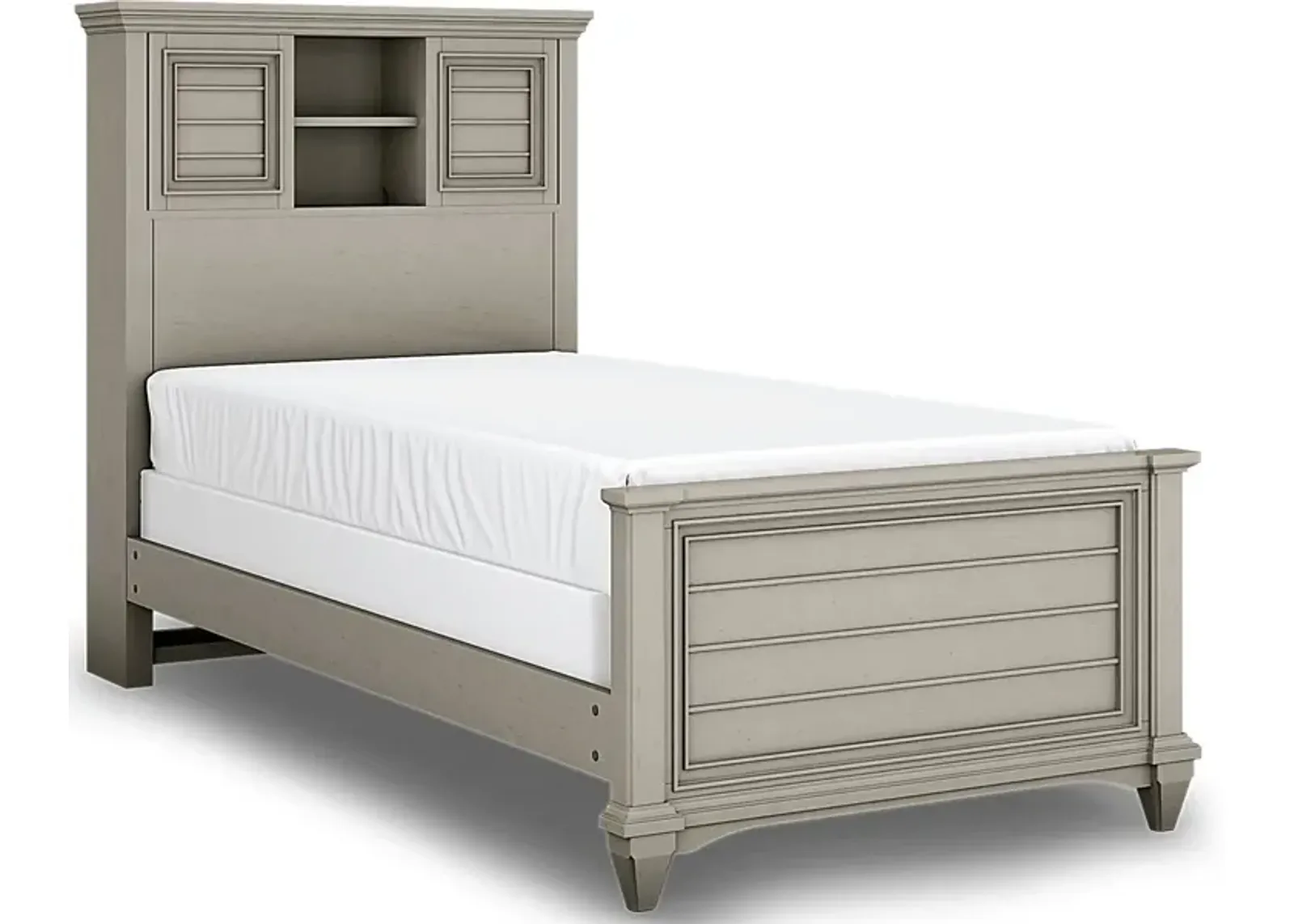 Kids Hilton Head Gray 3 Pc Twin Bookcase Bed