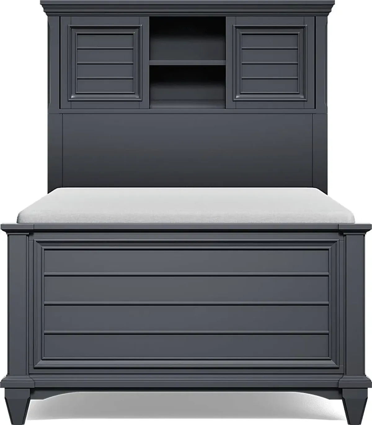 Kids Hilton Head Graphite Twin Bookcase Bed