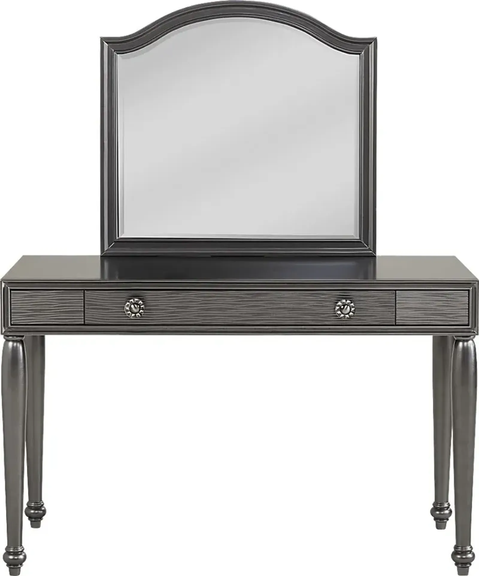 Evangeline Charcoal Vanity Desk with Mirror