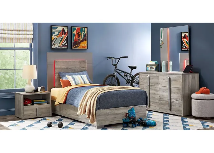 Kids Park Peak Gray 5 Pc Full Panel Bedroom