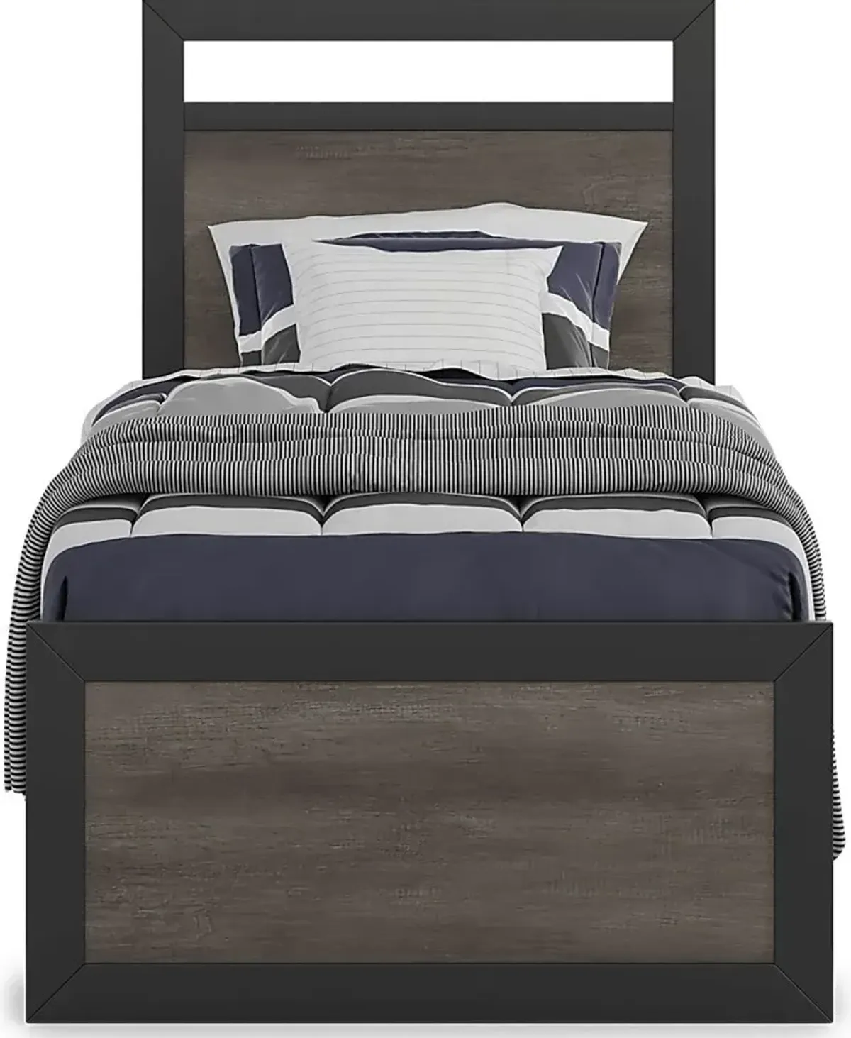 Kids Colefax Avenue Dark Gray 3 Pc Twin Panel Bed