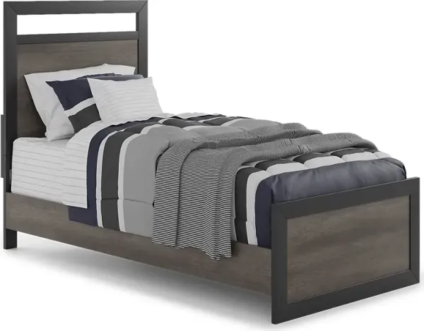 Kids Colefax Avenue Dark Gray Twin Panel Bed
