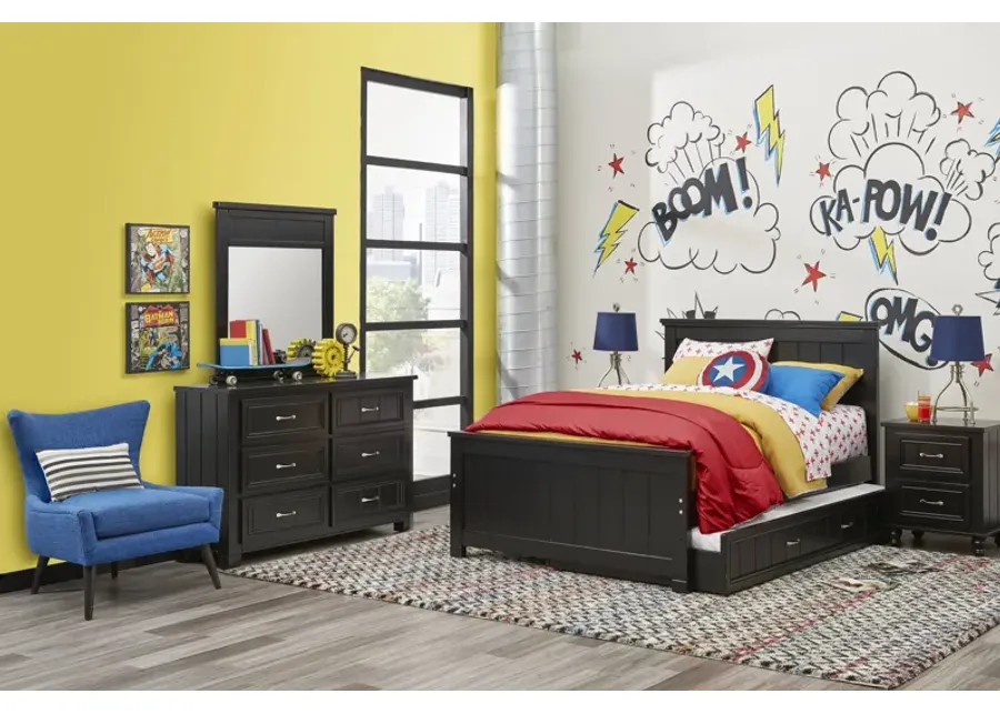Kids Cottage Colors Black Full Panel Bedroom by Rooms To Go