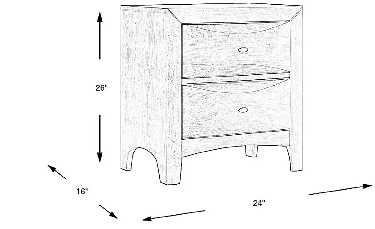 Kids Ivy League 2.0 Walnut Nightstand