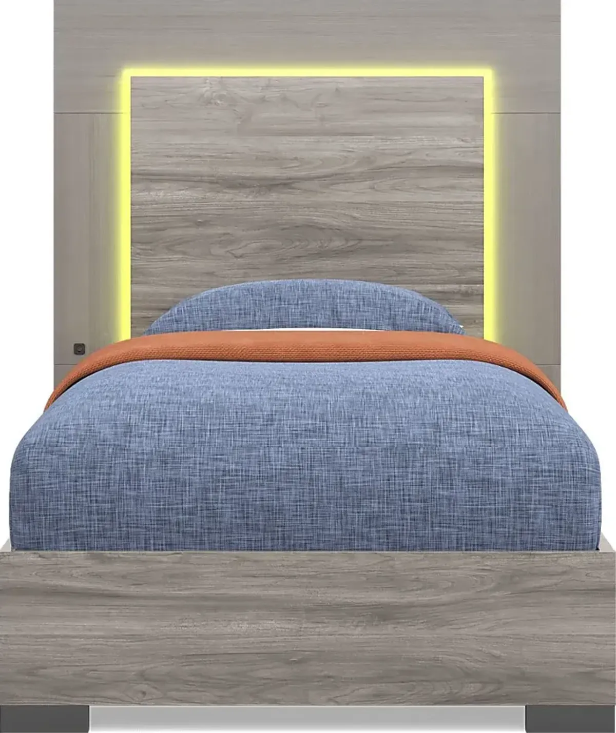 Kids Park Peak Gray Twin XL Panel Bed
