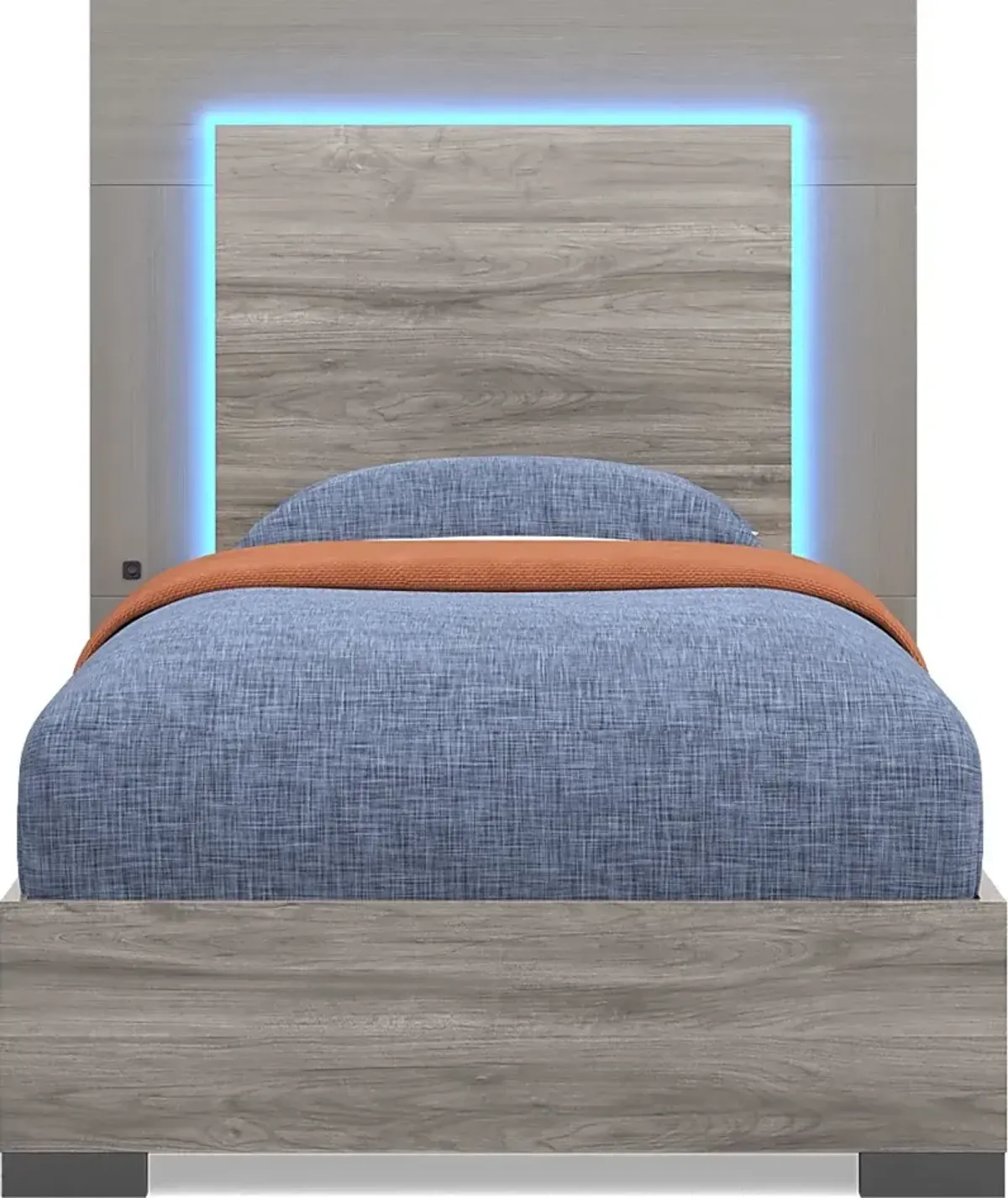 Kids Park Peak Gray Twin XL Panel Bed