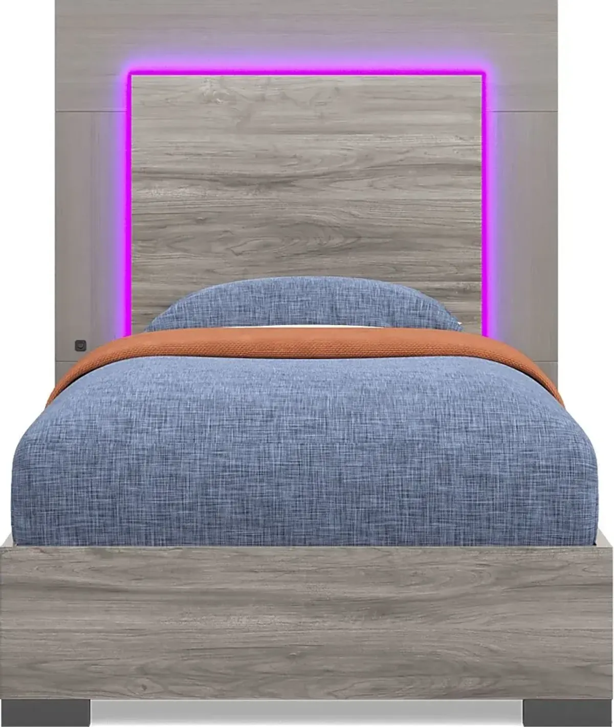 Kids Park Peak Gray Twin XL Panel Bed