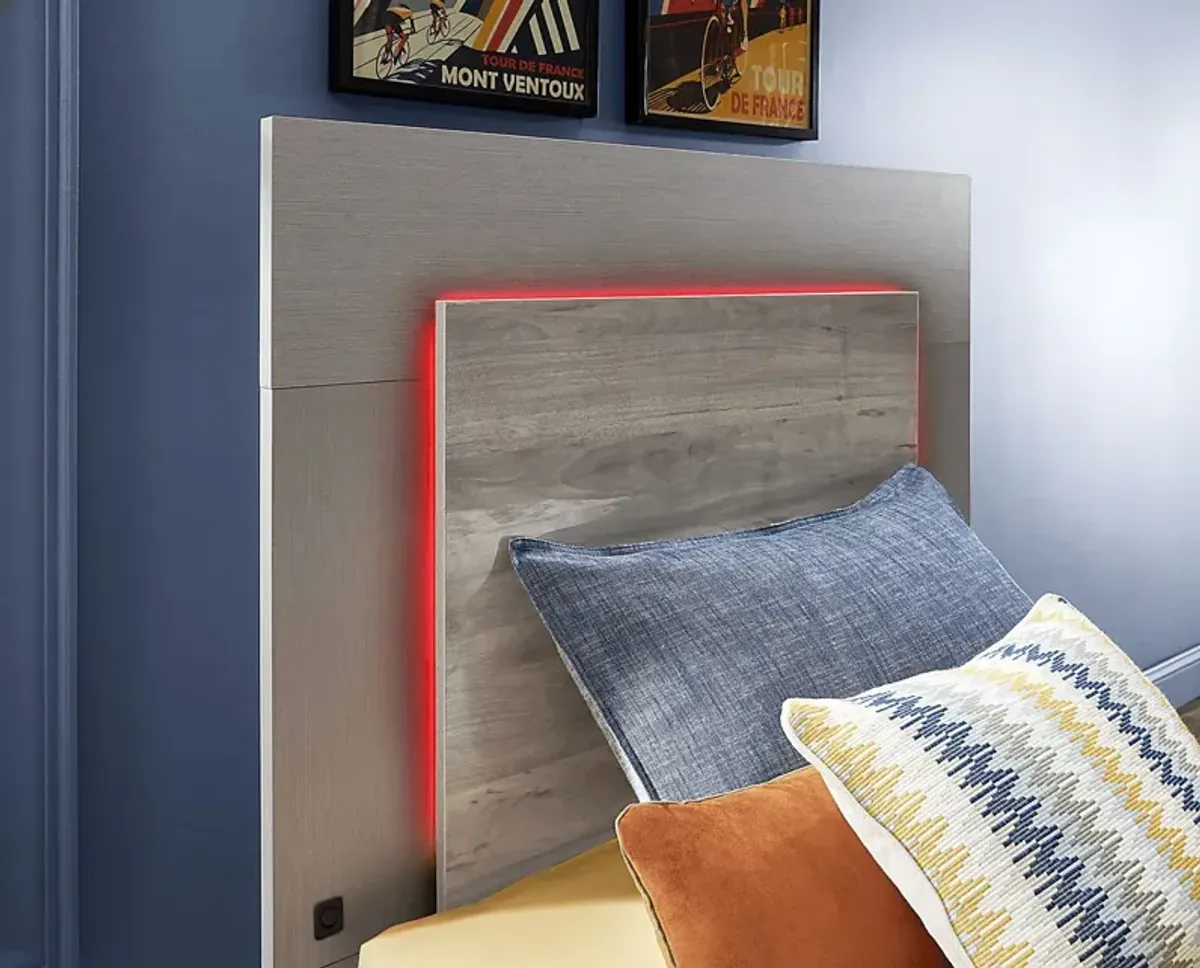 Kids Park Peak Gray Twin XL Panel Bed