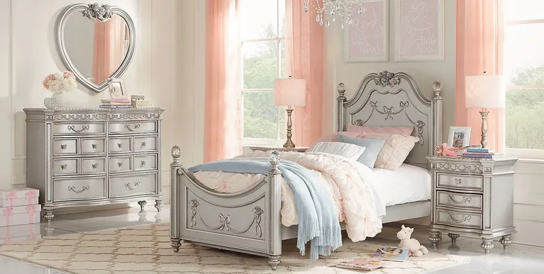 Disney Princess Fairytale Platinum 5 Pc Full Poster Bedroom