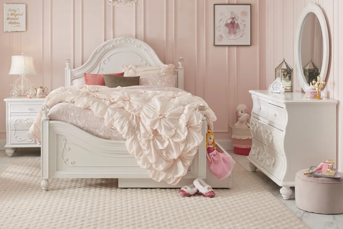 Disney Princess White Full Panel Bedroom