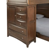 Ivy League 2.0 Walnut Twin/Twin Loft with Chest