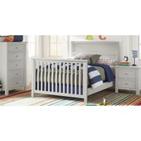 Kids Starry Dreams Gray 4 Pc Nursery with Full Conversion Rails