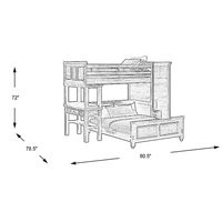Canyon Lake Java Twin/Full Loft with Desk